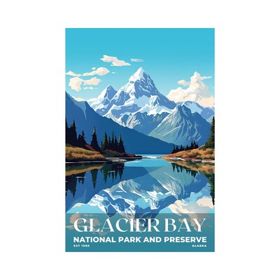 Glacier Bay National Park and Preserve Poster, Travel Art, Office Poster, Home Decor | S3 - image1